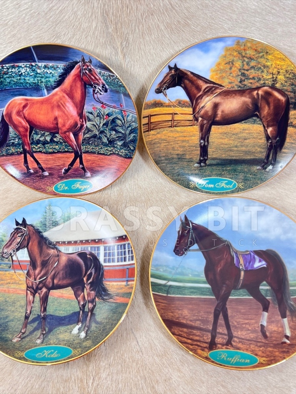 Danbury Mint Limited Edition Collector Plate Thoroughbred Collection